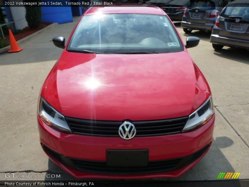 Tornado Red / Titan Black 2012 Volkswagen Jetta S Sedan