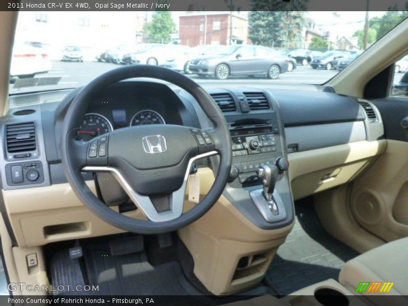 Opal Sage Metallic / Ivory 2011 Honda CR-V EX 4WD