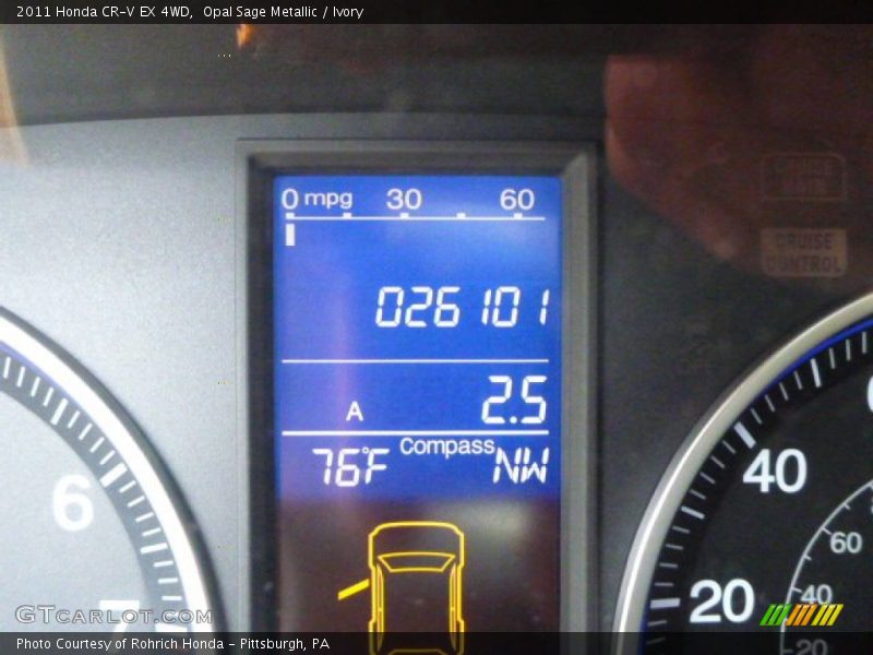 Opal Sage Metallic / Ivory 2011 Honda CR-V EX 4WD