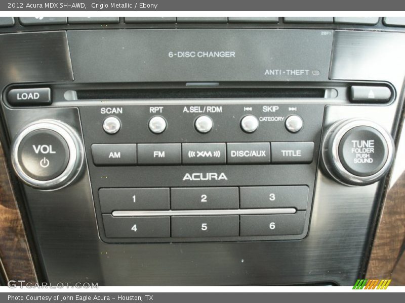 Grigio Metallic / Ebony 2012 Acura MDX SH-AWD