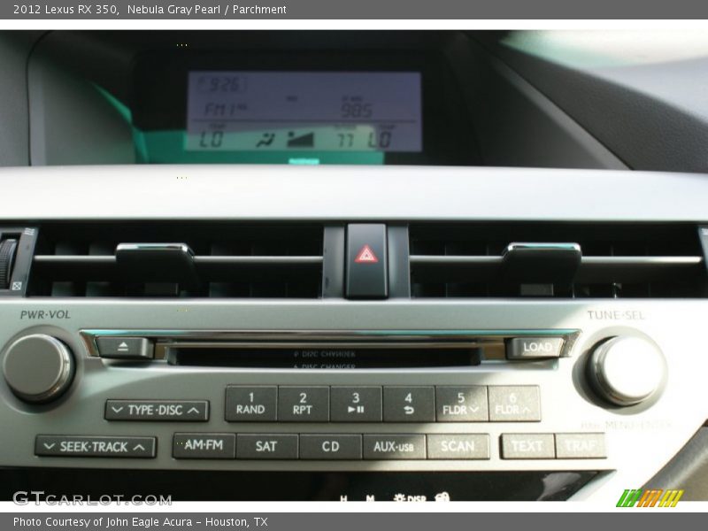 Nebula Gray Pearl / Parchment 2012 Lexus RX 350
