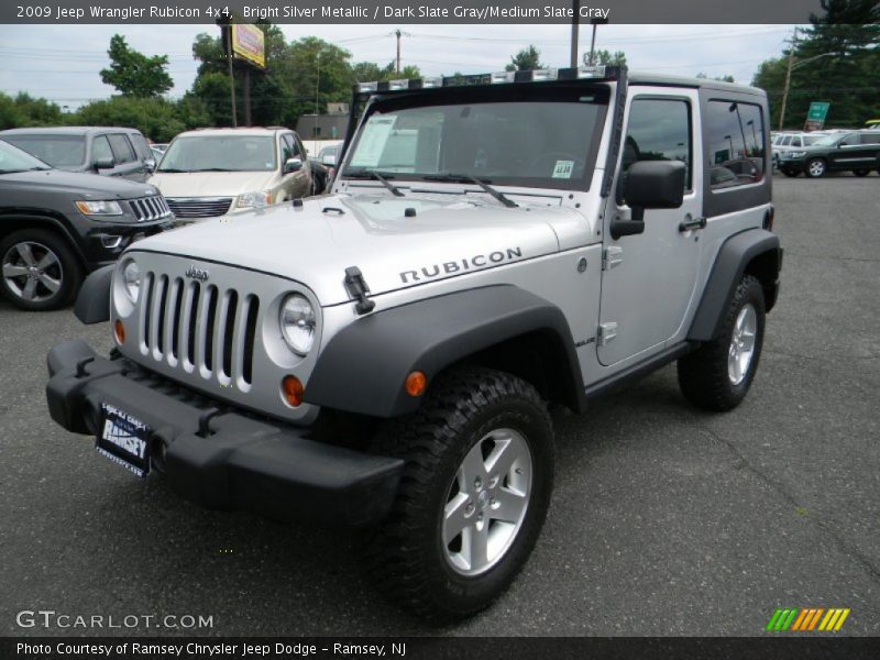 Bright Silver Metallic / Dark Slate Gray/Medium Slate Gray 2009 Jeep Wrangler Rubicon 4x4