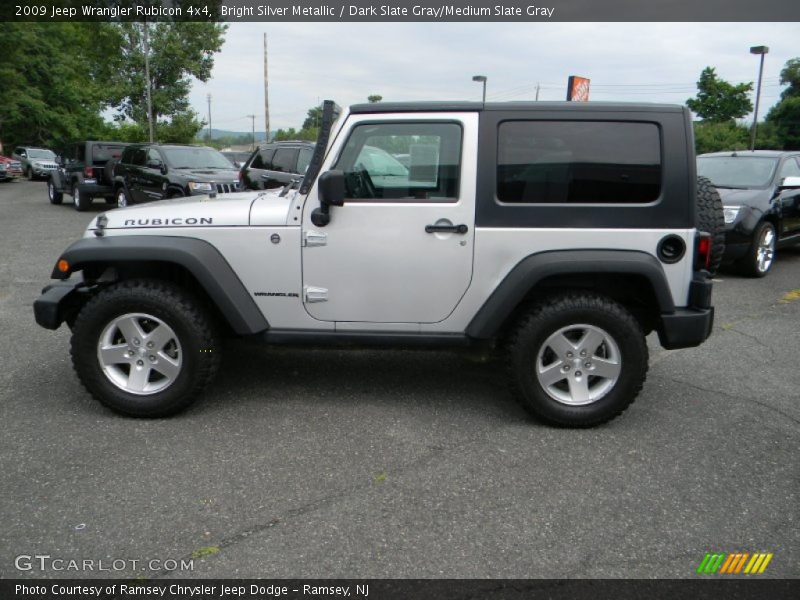 Bright Silver Metallic / Dark Slate Gray/Medium Slate Gray 2009 Jeep Wrangler Rubicon 4x4