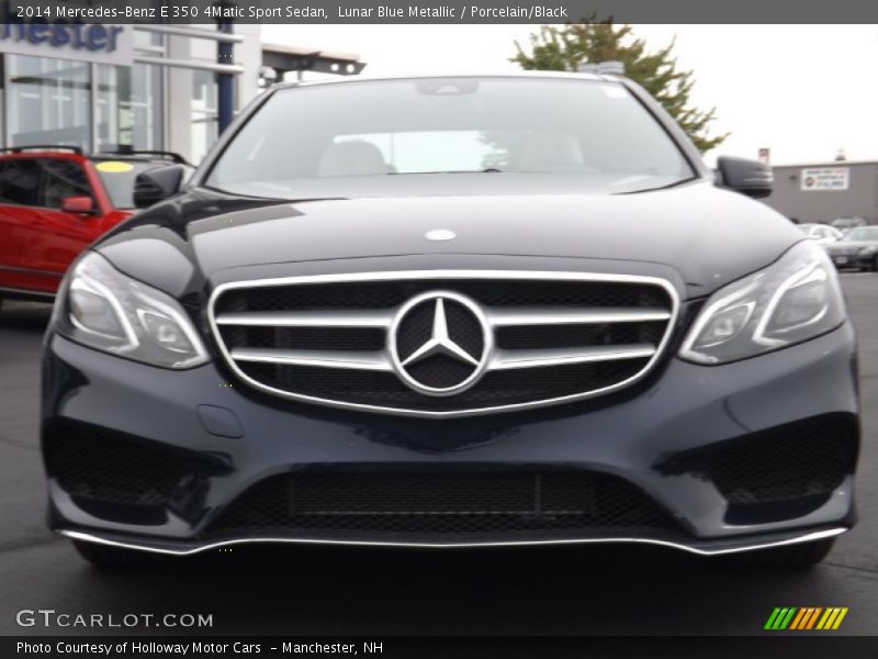 Lunar Blue Metallic / Porcelain/Black 2014 Mercedes-Benz E 350 4Matic Sport Sedan