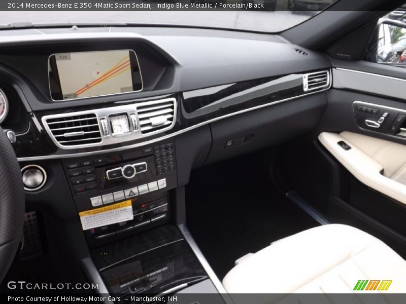 Indigo Blue Metallic / Porcelain/Black 2014 Mercedes-Benz E 350 4Matic Sport Sedan