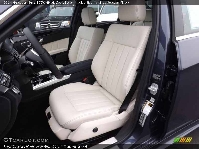 Indigo Blue Metallic / Porcelain/Black 2014 Mercedes-Benz E 350 4Matic Sport Sedan