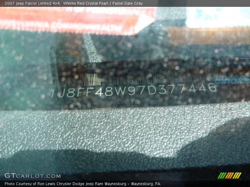 Inferno Red Crystal Pearl / Pastel Slate Gray 2007 Jeep Patriot Limited 4x4