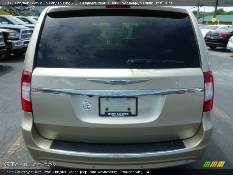 Cashmere Pearl / Dark Frost Beige/Medium Frost Beige 2012 Chrysler Town & Country Touring - L