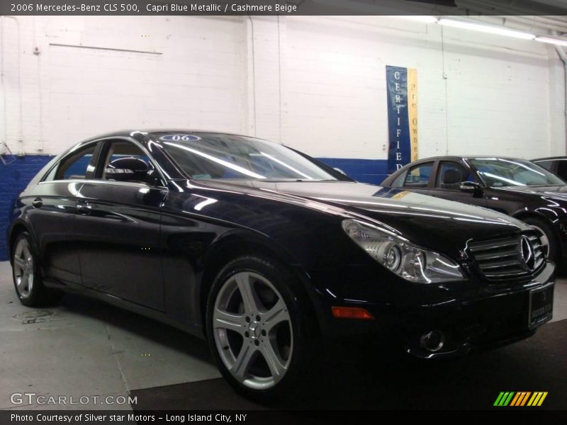 Capri Blue Metallic / Cashmere Beige 2006 Mercedes-Benz CLS 500