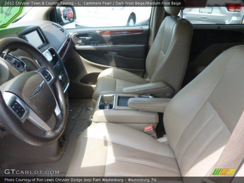 Cashmere Pearl / Dark Frost Beige/Medium Frost Beige 2012 Chrysler Town & Country Touring - L