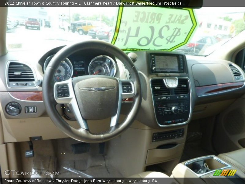 Cashmere Pearl / Dark Frost Beige/Medium Frost Beige 2012 Chrysler Town & Country Touring - L