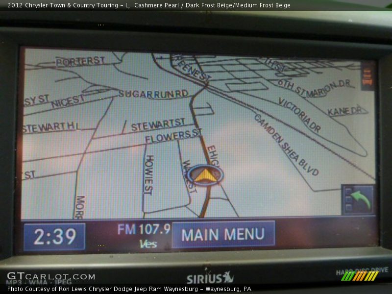 Cashmere Pearl / Dark Frost Beige/Medium Frost Beige 2012 Chrysler Town & Country Touring - L