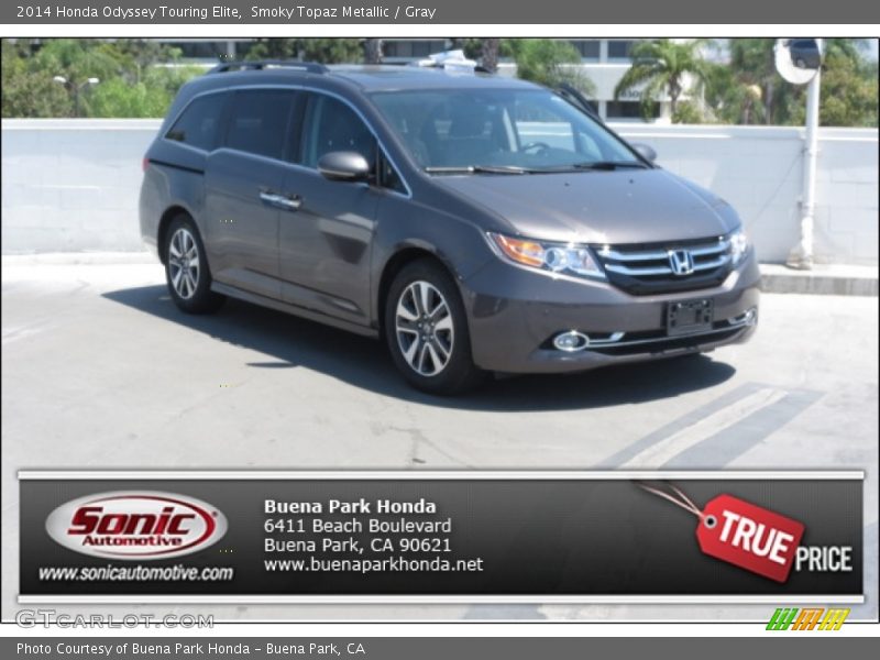 Smoky Topaz Metallic / Gray 2014 Honda Odyssey Touring Elite