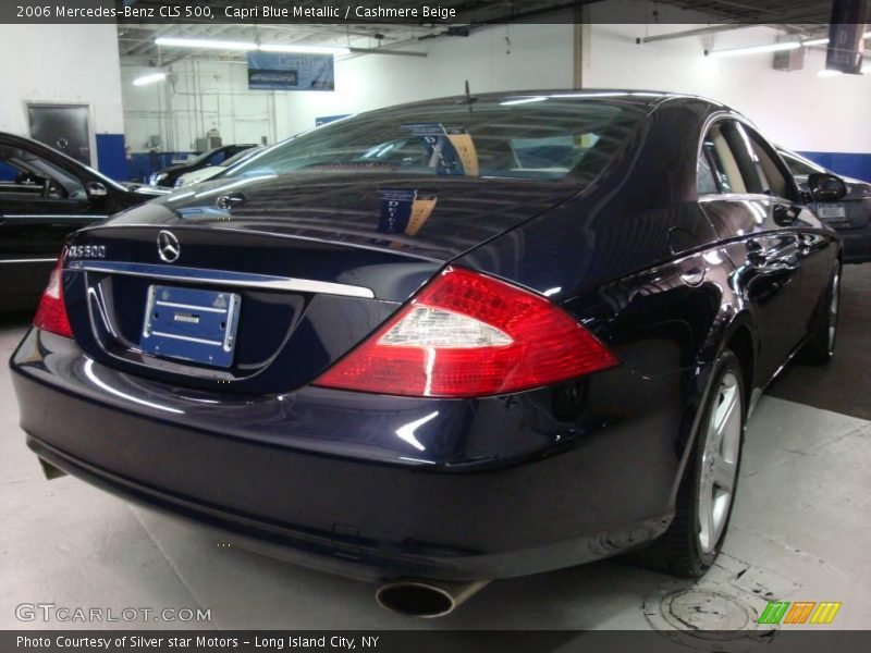 Capri Blue Metallic / Cashmere Beige 2006 Mercedes-Benz CLS 500