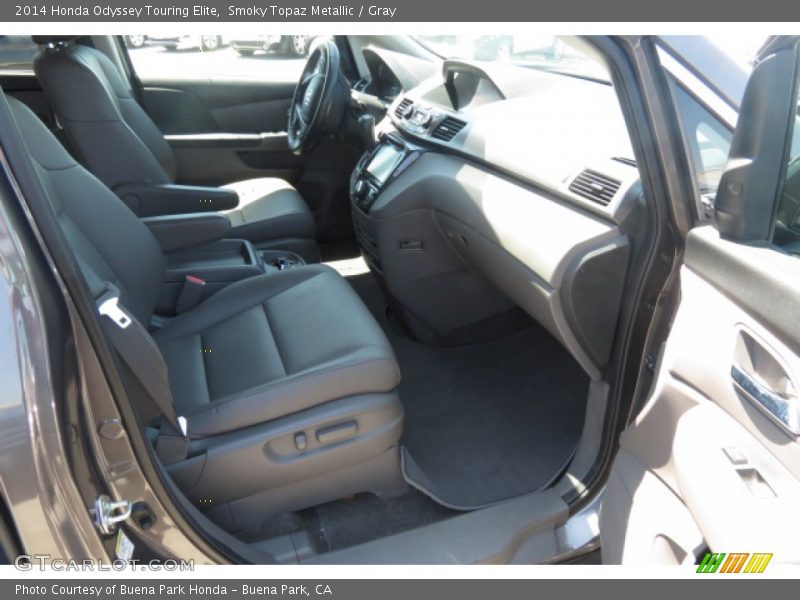 Smoky Topaz Metallic / Gray 2014 Honda Odyssey Touring Elite