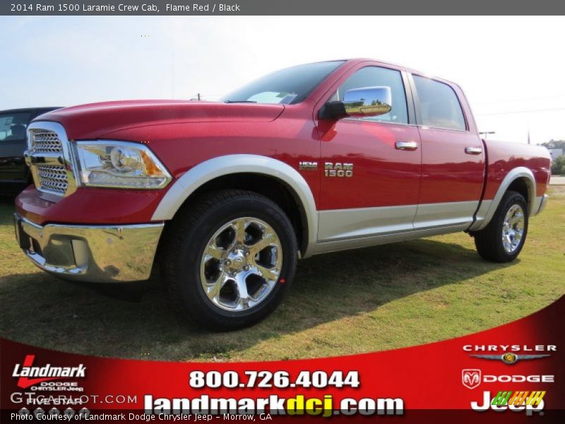 Flame Red / Black 2014 Ram 1500 Laramie Crew Cab