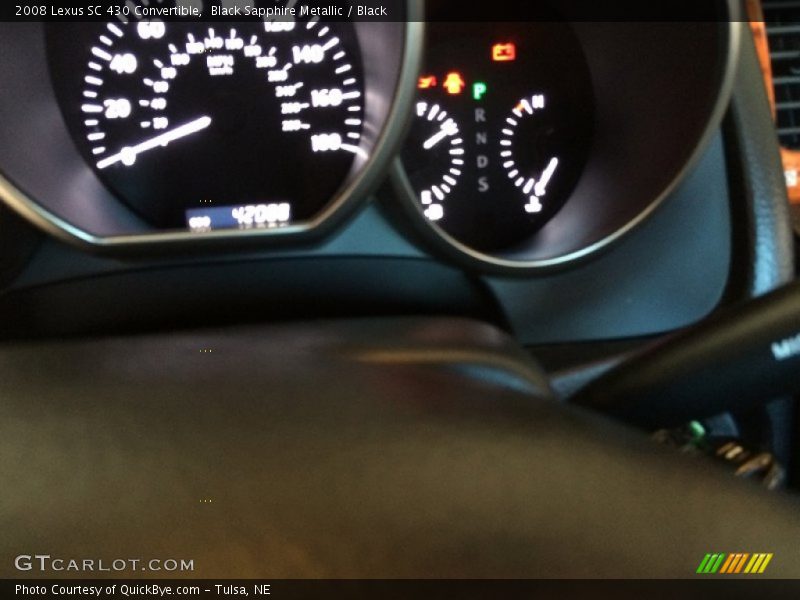 Black Sapphire Metallic / Black 2008 Lexus SC 430 Convertible