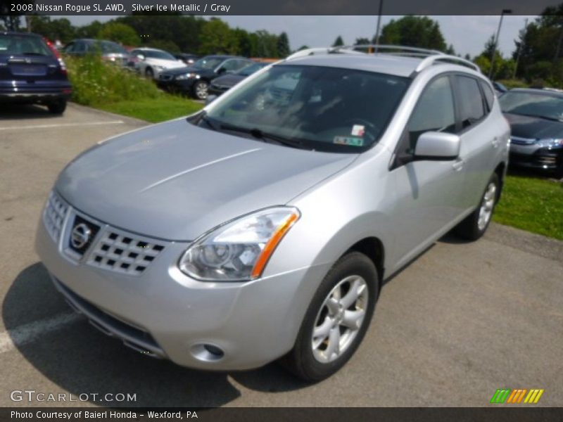 Silver Ice Metallic / Gray 2008 Nissan Rogue SL AWD