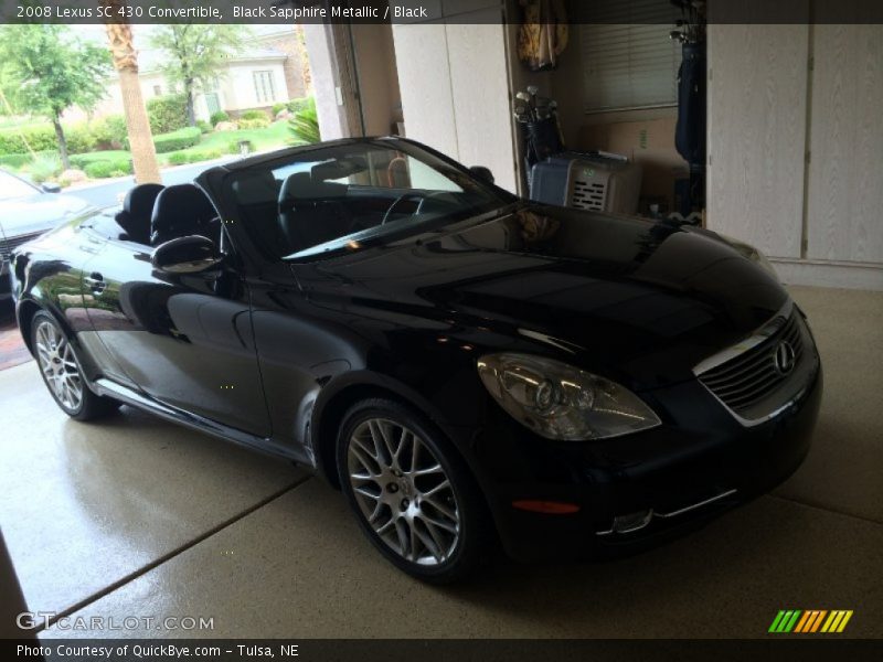 Black Sapphire Metallic / Black 2008 Lexus SC 430 Convertible