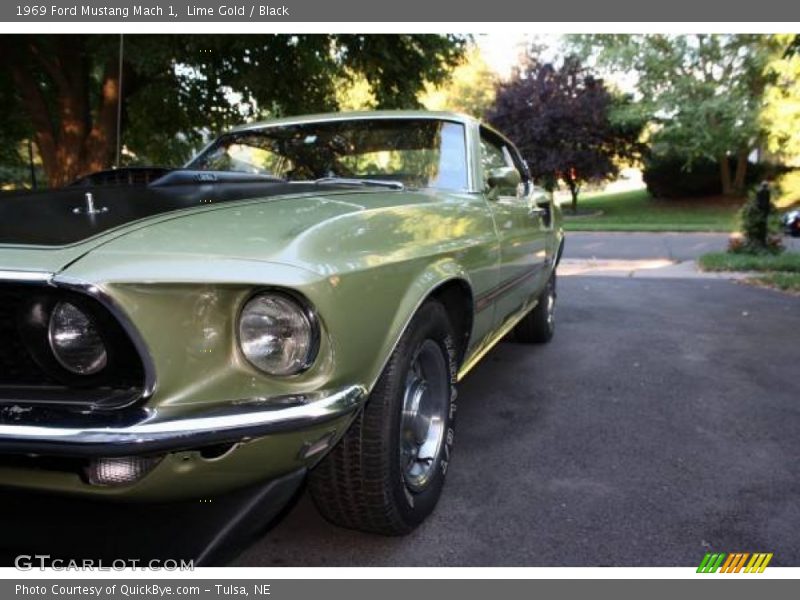 Lime Gold / Black 1969 Ford Mustang Mach 1