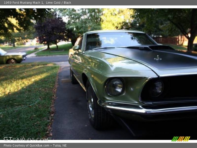 Lime Gold / Black 1969 Ford Mustang Mach 1