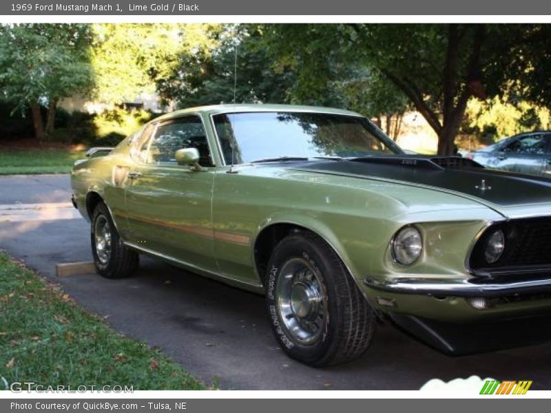 Lime Gold / Black 1969 Ford Mustang Mach 1