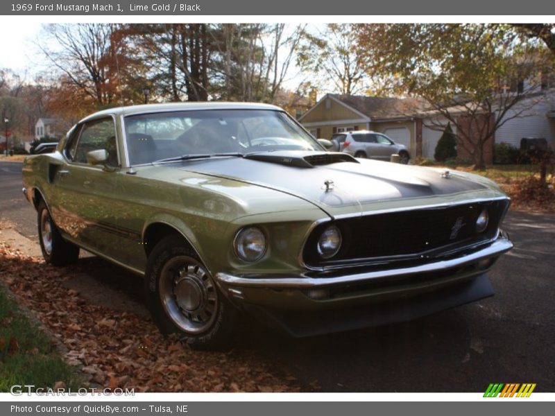 Lime Gold / Black 1969 Ford Mustang Mach 1