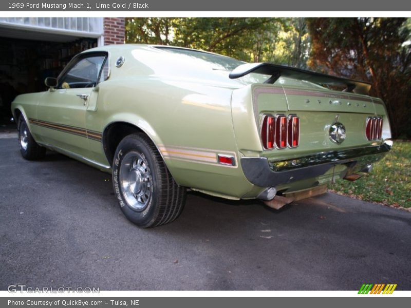 Lime Gold / Black 1969 Ford Mustang Mach 1