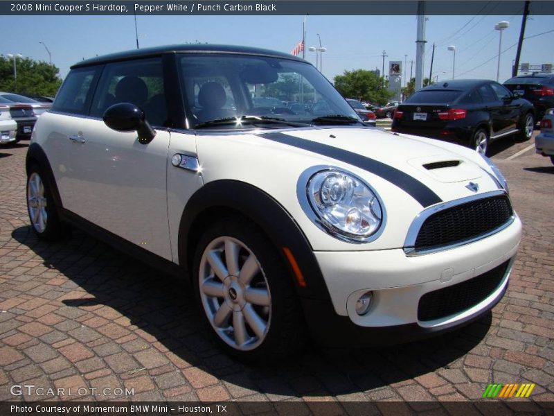 Pepper White / Punch Carbon Black 2008 Mini Cooper S Hardtop