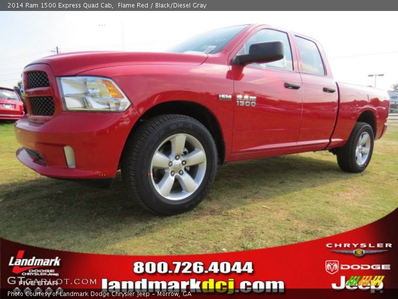 Flame Red / Black/Diesel Gray 2014 Ram 1500 Express Quad Cab