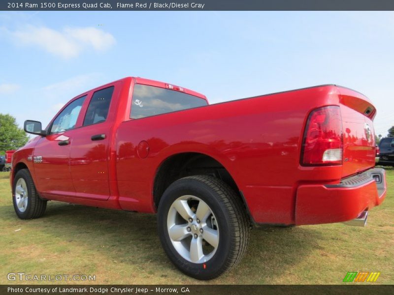 Flame Red / Black/Diesel Gray 2014 Ram 1500 Express Quad Cab