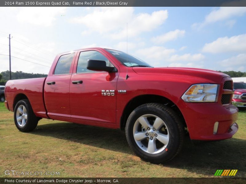 Flame Red / Black/Diesel Gray 2014 Ram 1500 Express Quad Cab