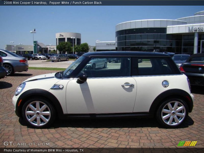 Pepper White / Punch Carbon Black 2008 Mini Cooper S Hardtop
