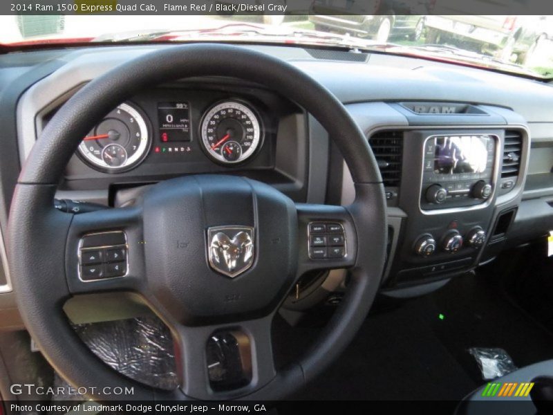 Flame Red / Black/Diesel Gray 2014 Ram 1500 Express Quad Cab