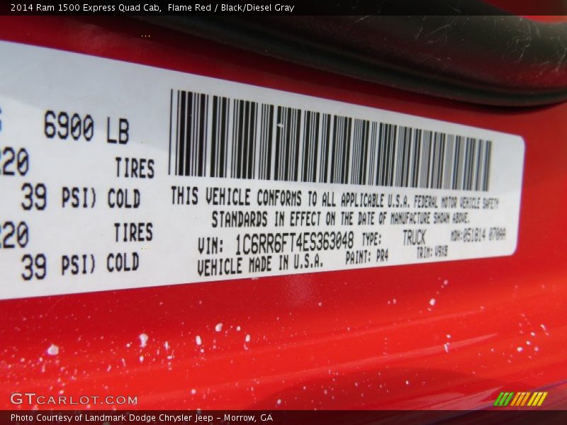 Flame Red / Black/Diesel Gray 2014 Ram 1500 Express Quad Cab