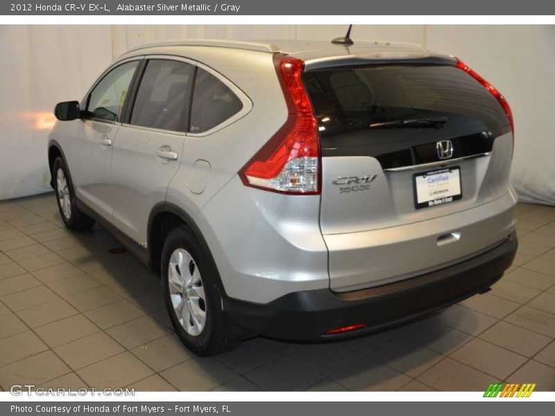 Alabaster Silver Metallic / Gray 2012 Honda CR-V EX-L