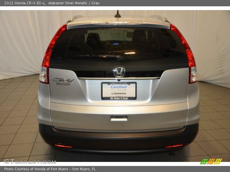 Alabaster Silver Metallic / Gray 2012 Honda CR-V EX-L