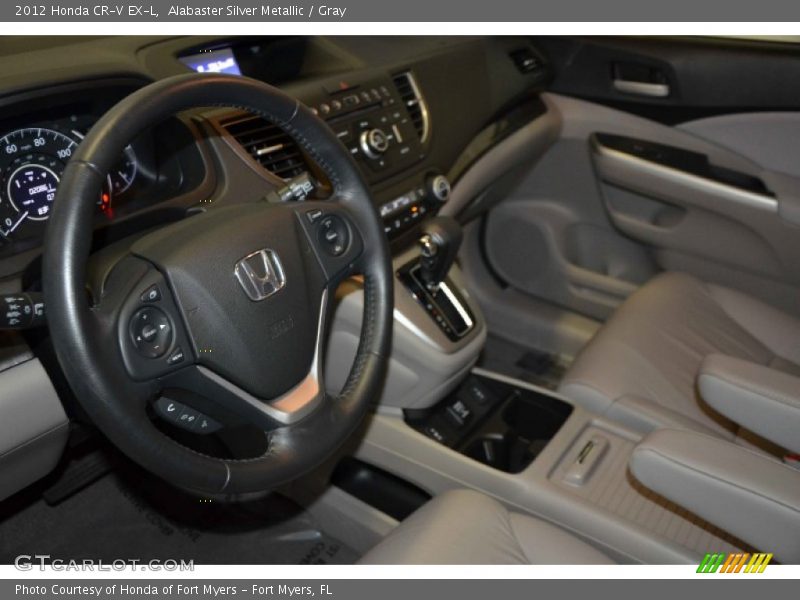 Alabaster Silver Metallic / Gray 2012 Honda CR-V EX-L