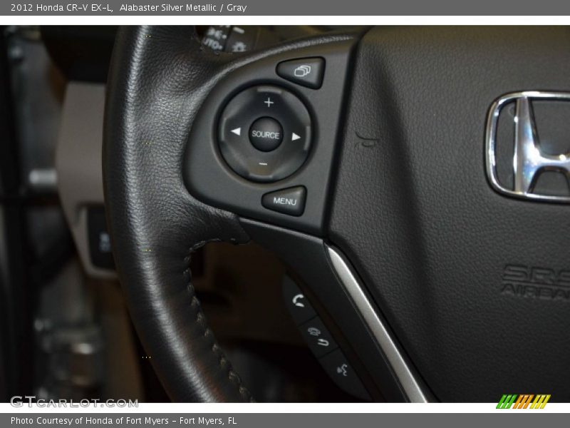 Alabaster Silver Metallic / Gray 2012 Honda CR-V EX-L