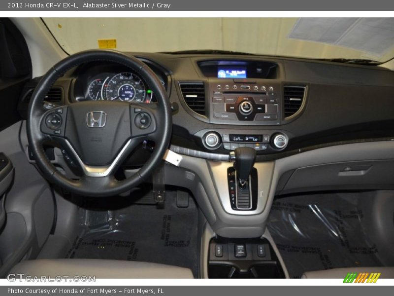 Alabaster Silver Metallic / Gray 2012 Honda CR-V EX-L