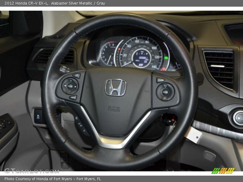 Alabaster Silver Metallic / Gray 2012 Honda CR-V EX-L