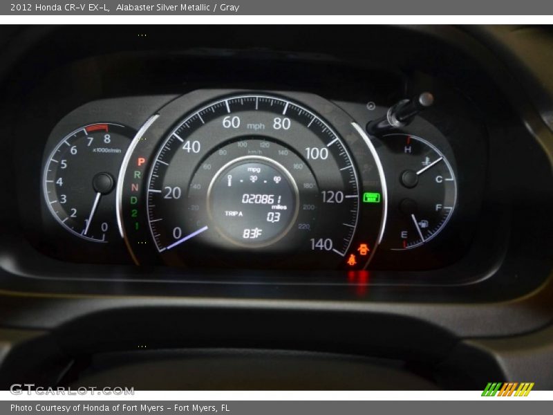 Alabaster Silver Metallic / Gray 2012 Honda CR-V EX-L