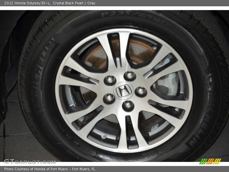 Crystal Black Pearl / Gray 2012 Honda Odyssey EX-L