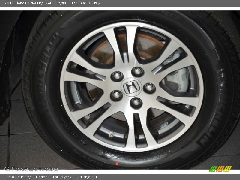 Crystal Black Pearl / Gray 2012 Honda Odyssey EX-L