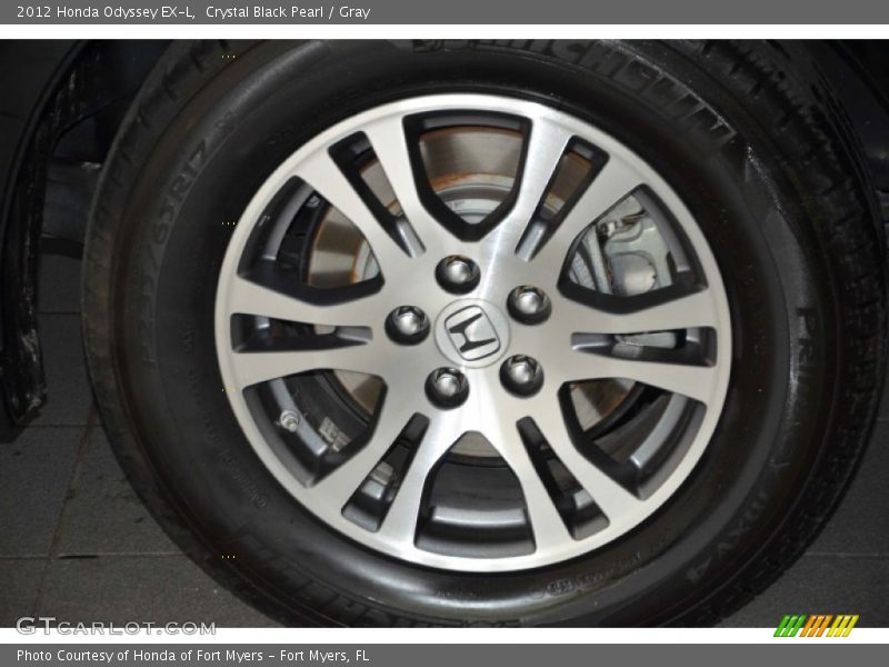 Crystal Black Pearl / Gray 2012 Honda Odyssey EX-L