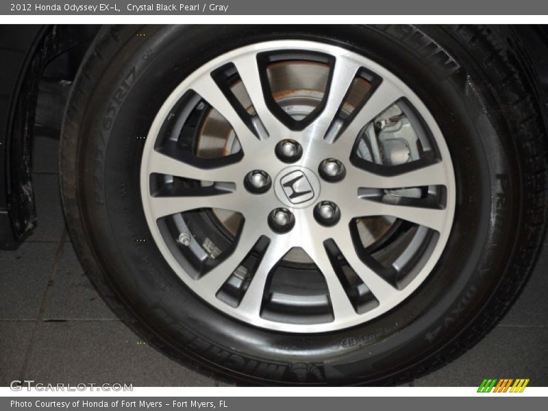 Crystal Black Pearl / Gray 2012 Honda Odyssey EX-L