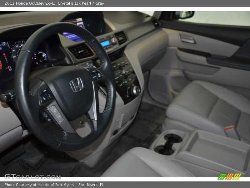 Crystal Black Pearl / Gray 2012 Honda Odyssey EX-L
