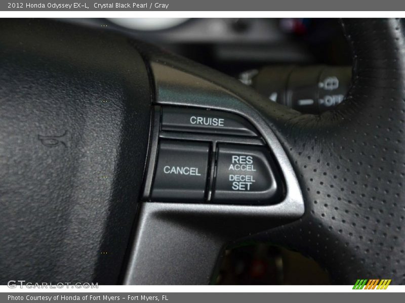Crystal Black Pearl / Gray 2012 Honda Odyssey EX-L