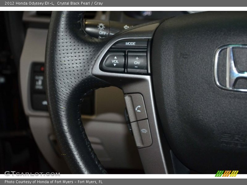 Crystal Black Pearl / Gray 2012 Honda Odyssey EX-L