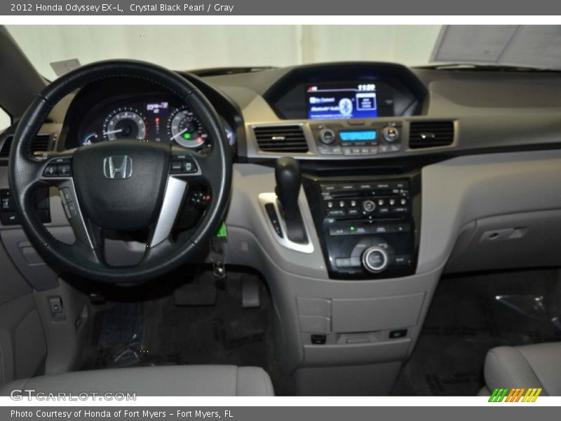 Crystal Black Pearl / Gray 2012 Honda Odyssey EX-L